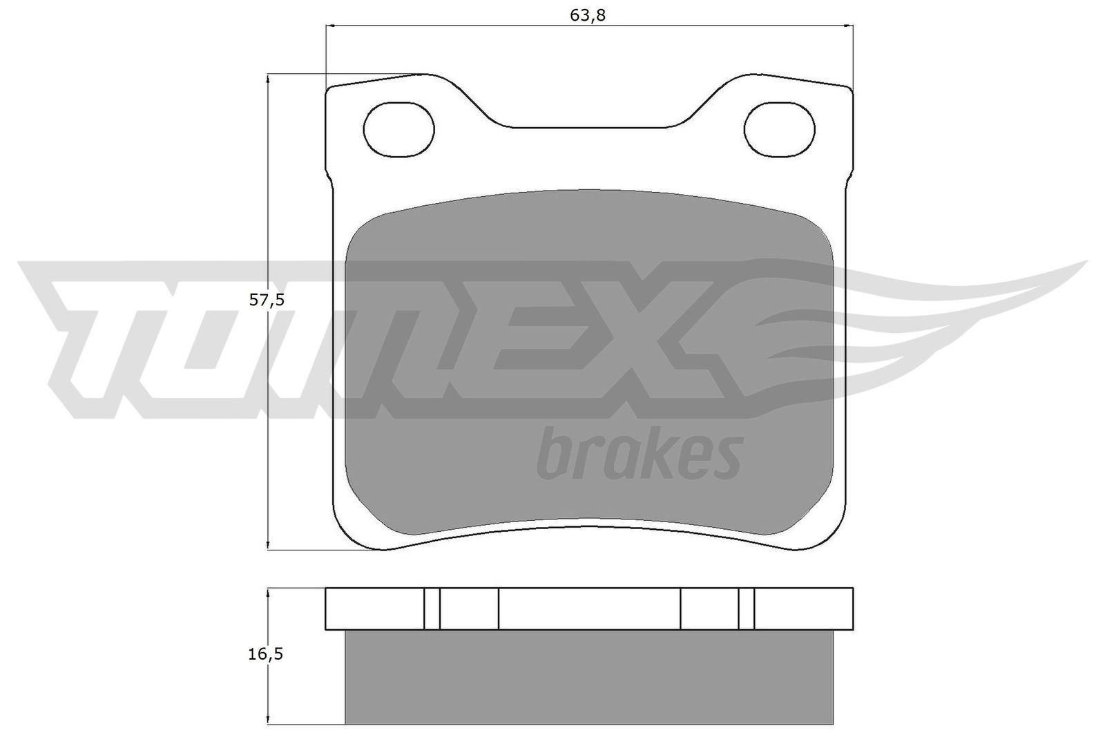Obrázok Sada brzdových platničiek kotúčovej brzdy TOMEX Brakes  TX1194